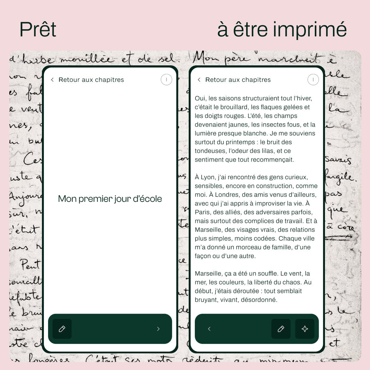 My manuscript in books