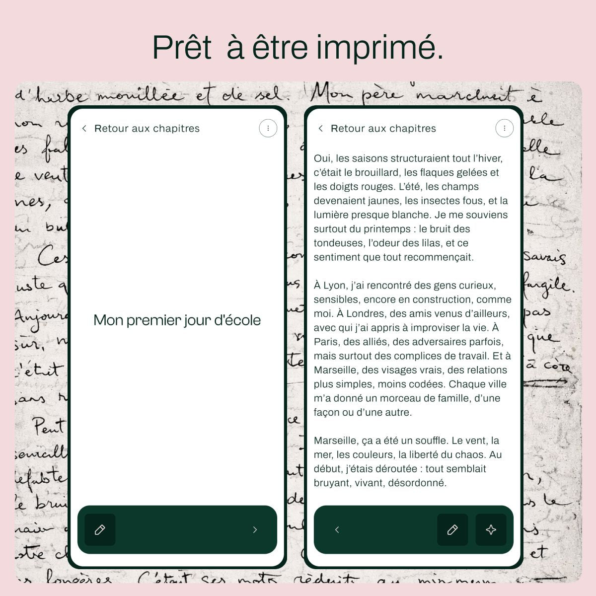 Mon manuscrit en livres