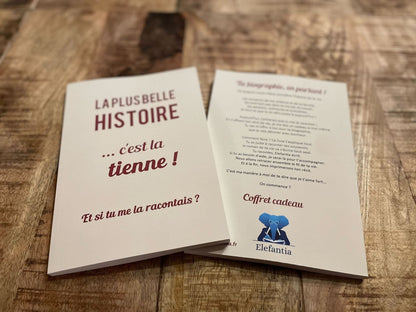 COFFRET CADEAU "La Plus Belle Histoire... c'est la tienne !" avec Elefantia inclus